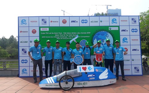 Sinh viên ngành CNKT Ô tô tham gia cuộc thi lái xe sinh thái năm 2019 tại Hà Nội do Honda Viết Nam tổ chức